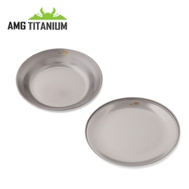AMG 티타늄 샌딩 접시 플레이트 SET / 캠핑 백패킹